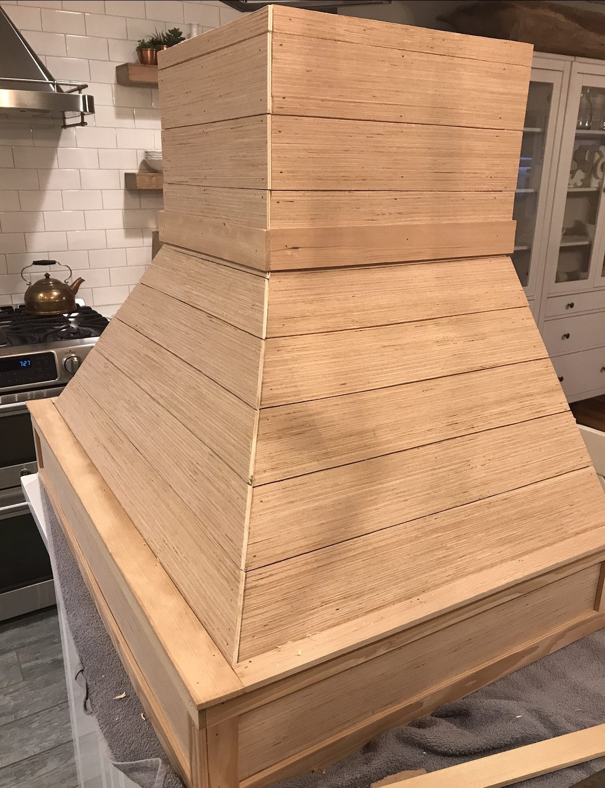 DIY Wood Shiplap Hood Vent 