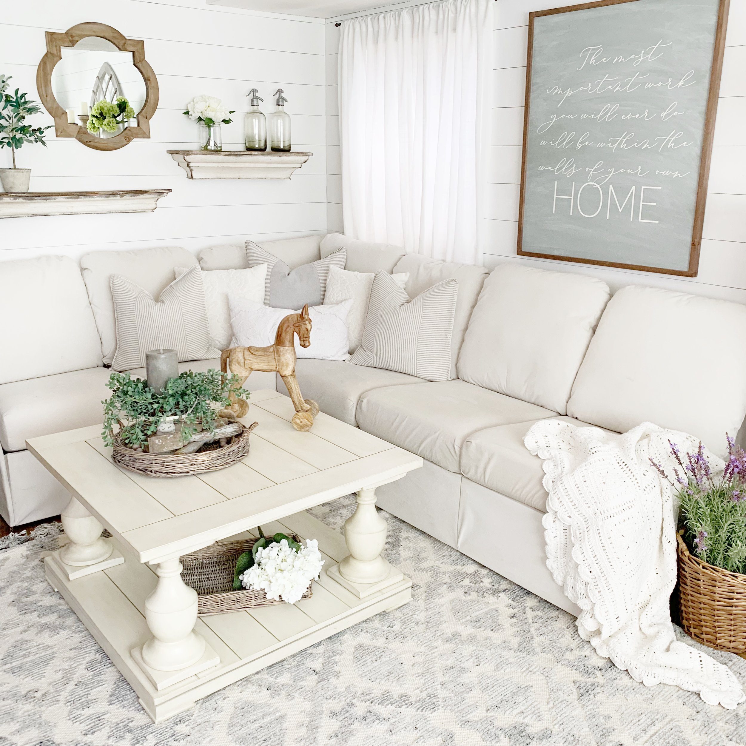 Spring Living Room Refresh With Bed