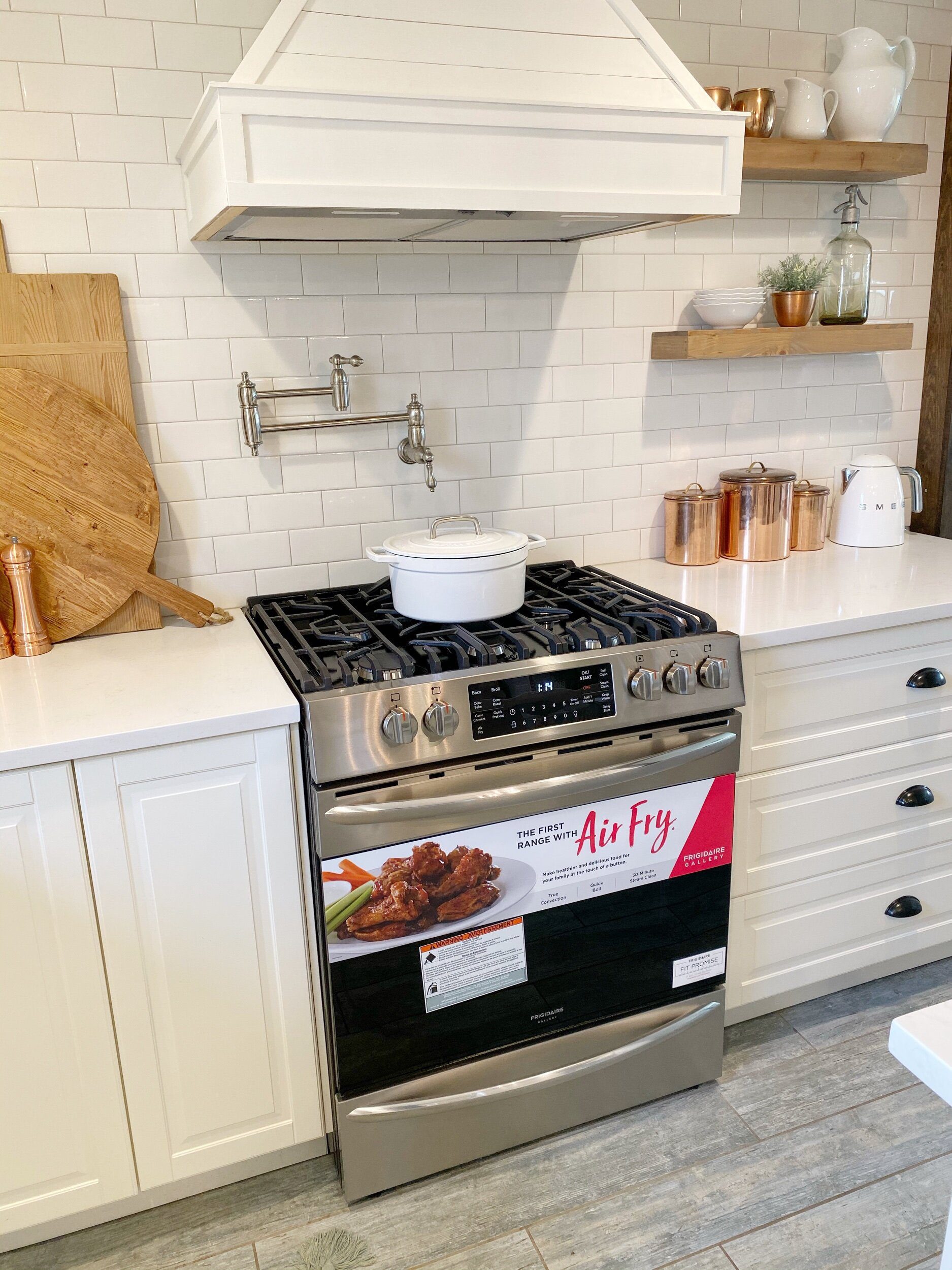 Electric stove with air deals fryer built in