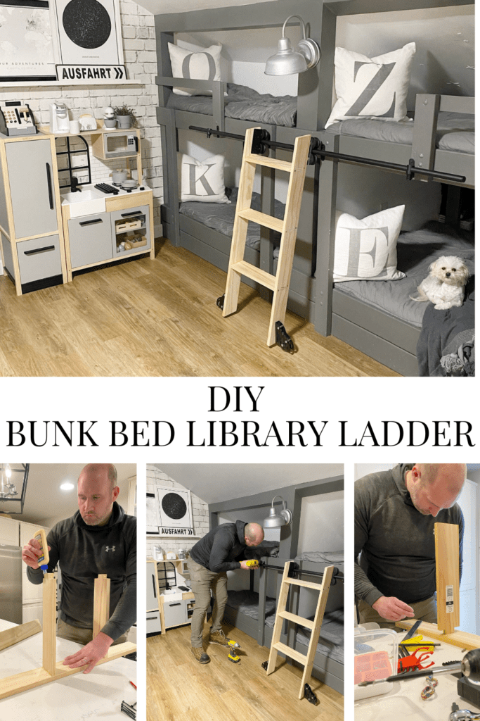 DIY Bunk Bed Library Ladder • Dreaming of Homemaking
