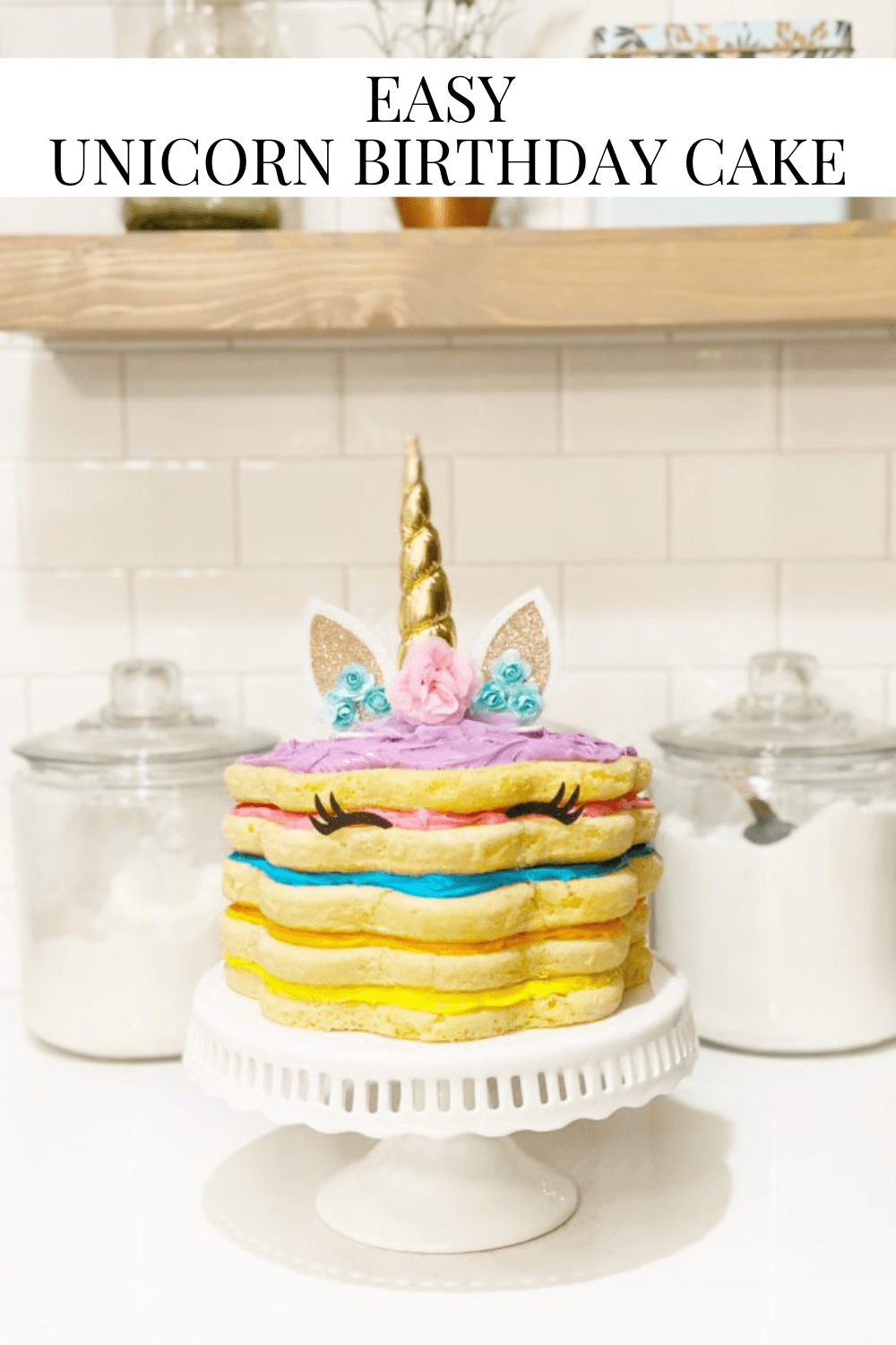 EASY Unicorn Birthday Cake