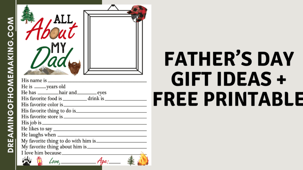 Father's Day Gift Ideas + Free Printable 