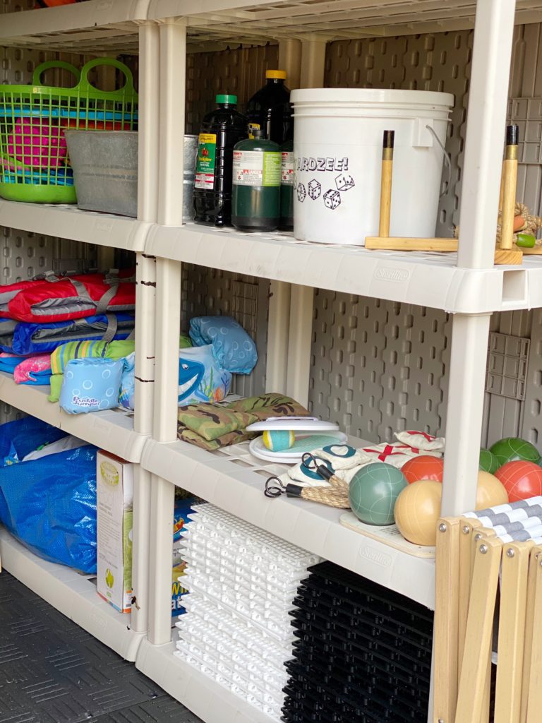 Summer project: organizing our garage with the Rubbermaid