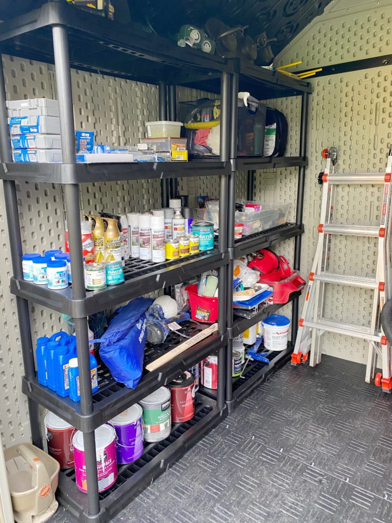 Summer project: organizing our garage with the Rubbermaid