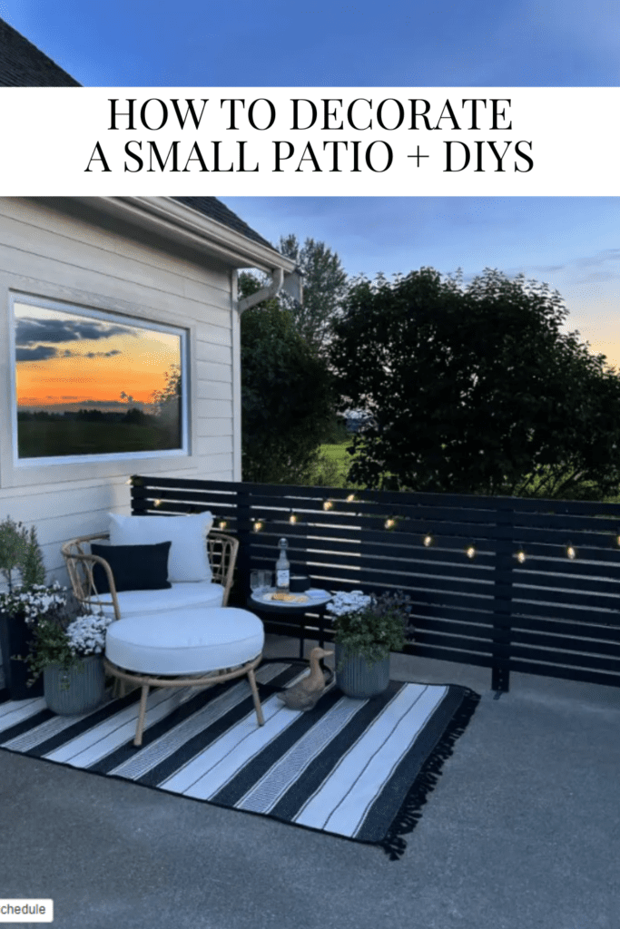 How to Decorate a Small Patio + DIYs • Dreaming of Homemaking