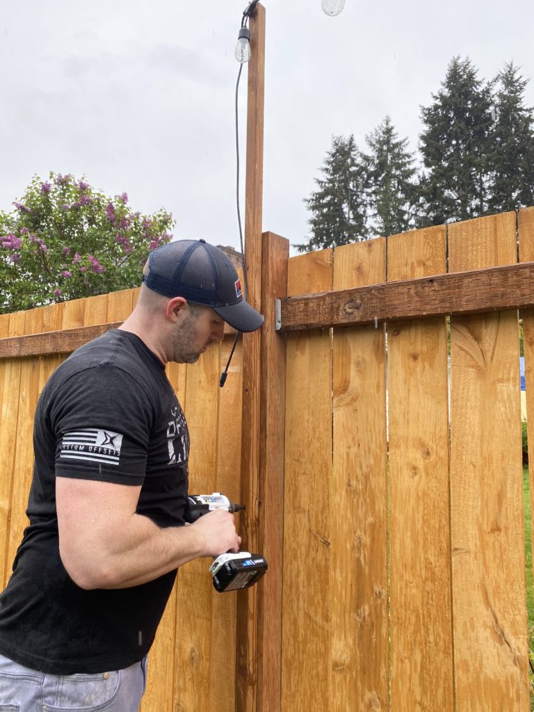 hang solar lights on fence