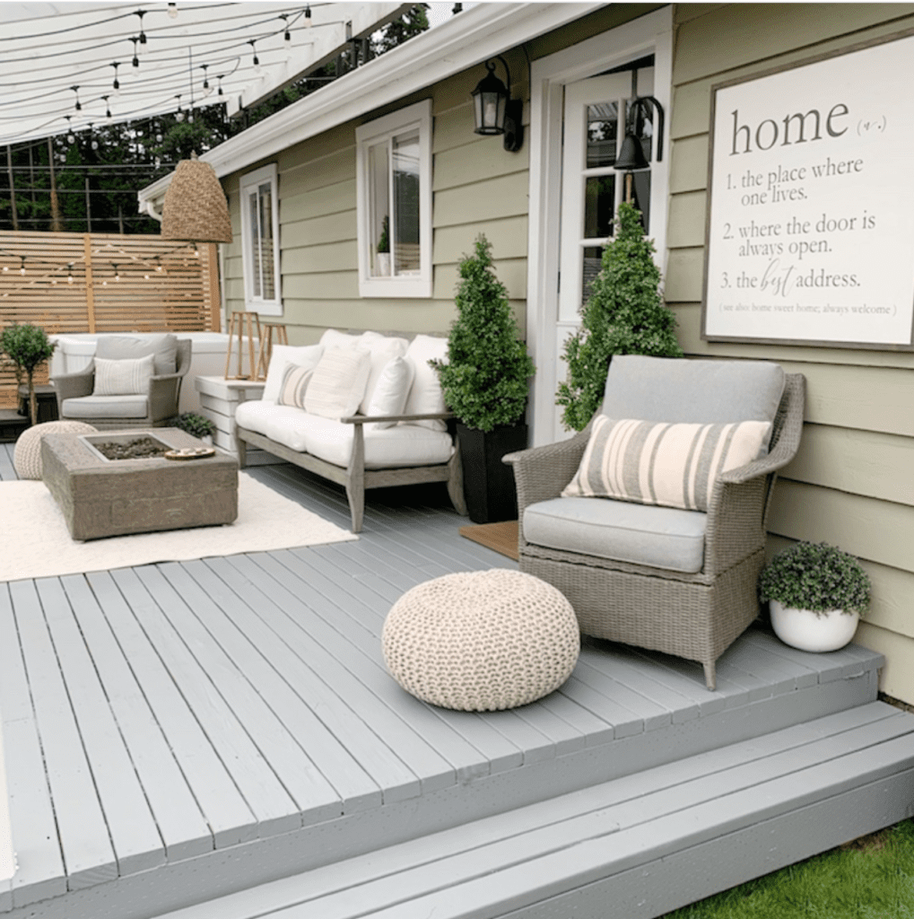 How To Paint Your Deck The BEST Paint Dreaming Of Homemaking   Painting Deck Completed 1019x1024 