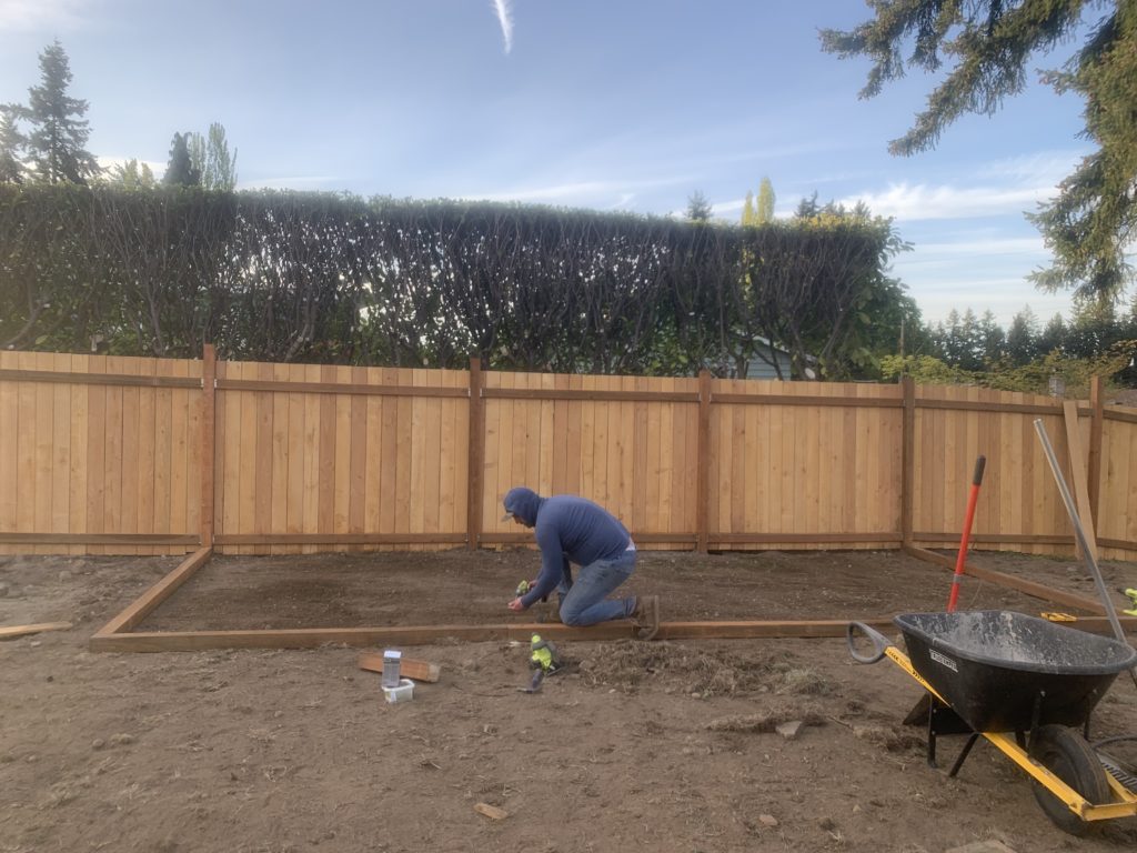 building a gravel patio