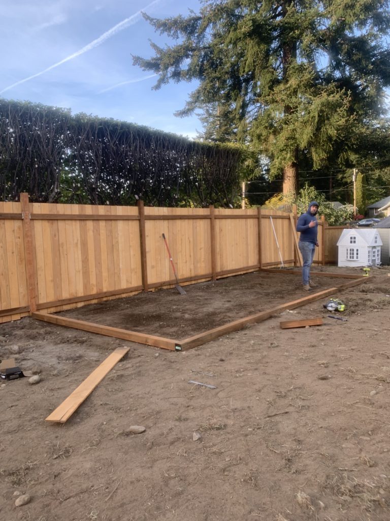 building a gravel patio