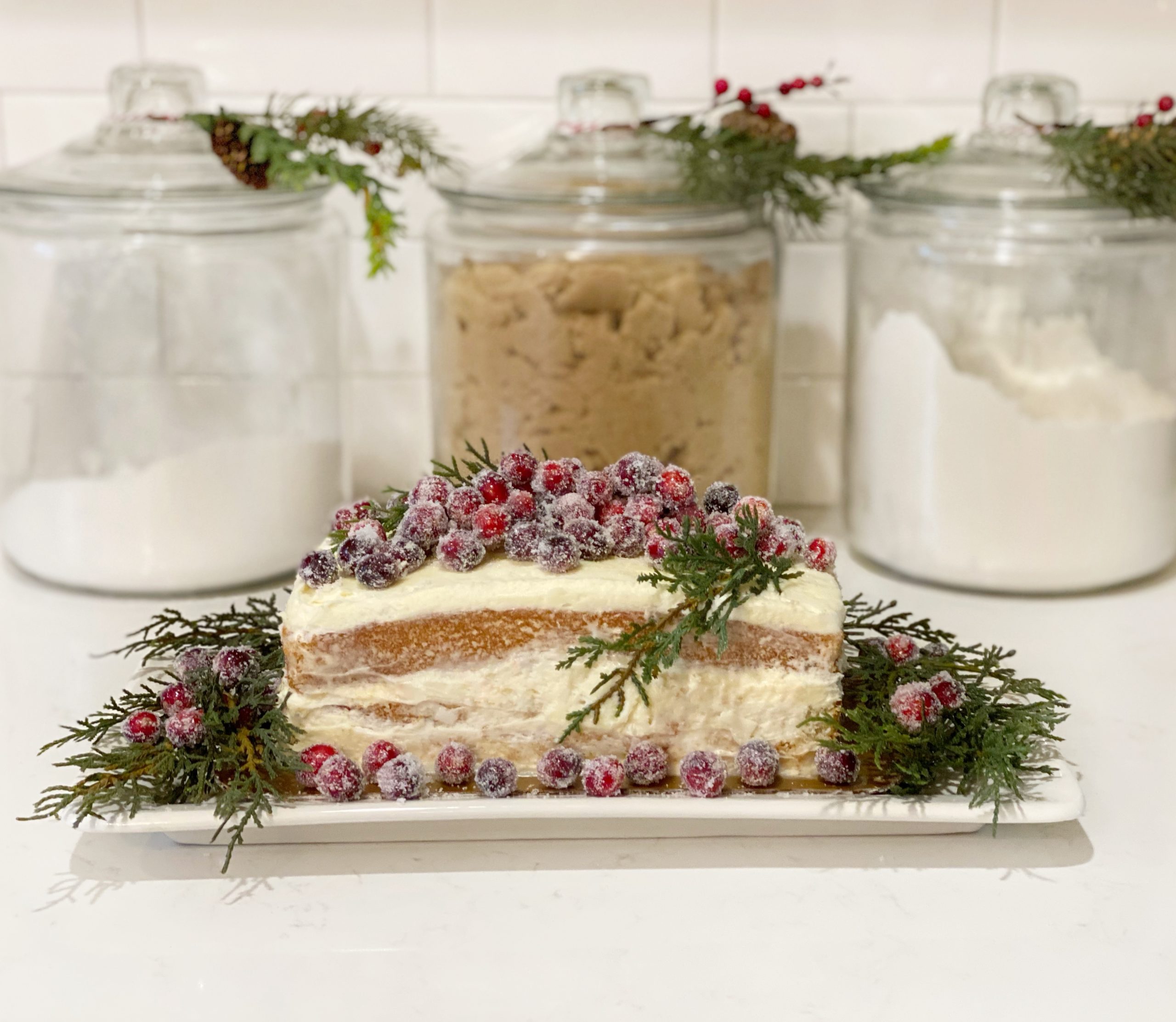 Naked Cake Hack + Frosted Cranberries