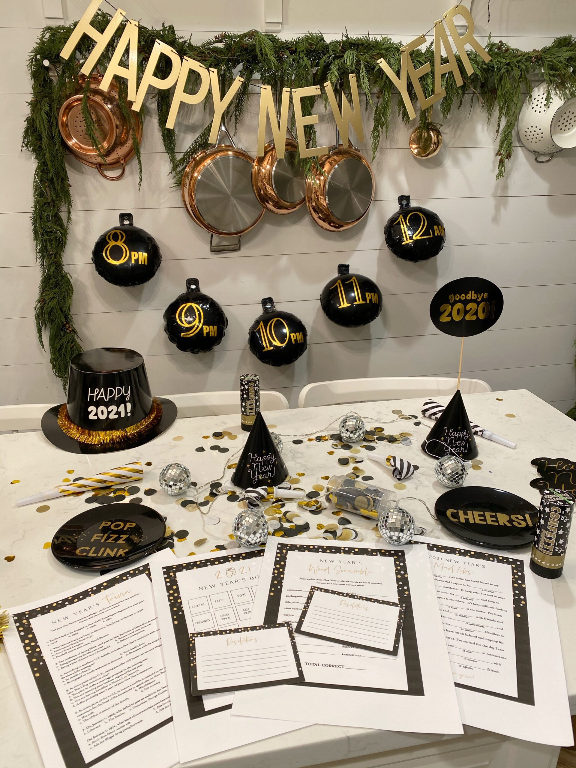 New Years Games + Decor