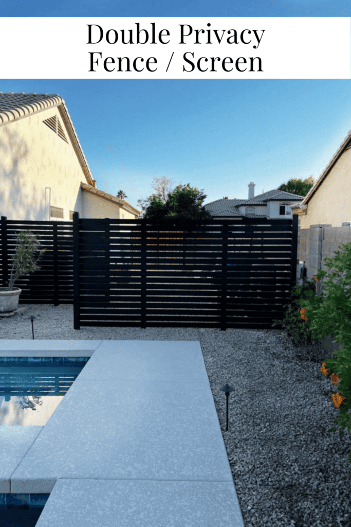 Double Privacy Fence Screen