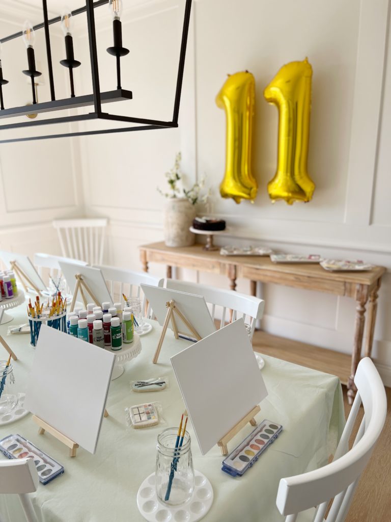 A Kids Painting Birthday Party at Home Makes Unforgettable Fun • KBM D3signs