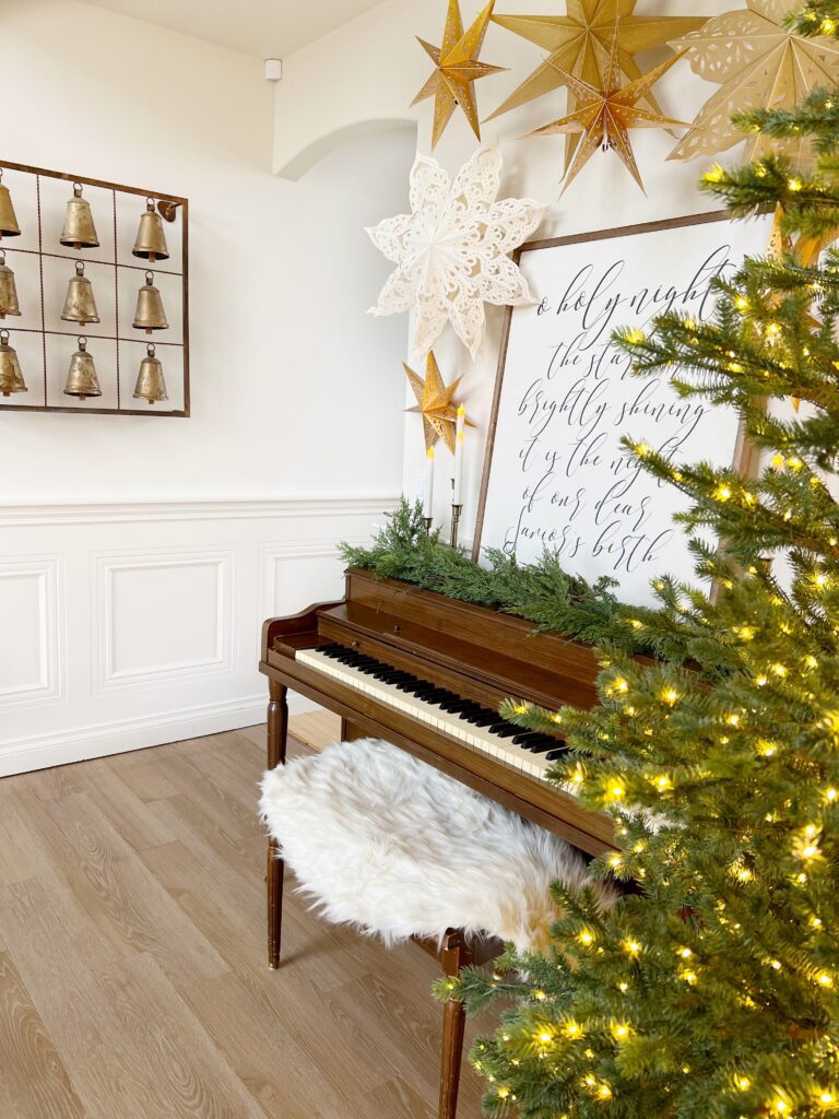 christmas decoration for piano