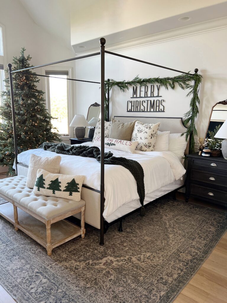 Neutral Christmas Bedroom