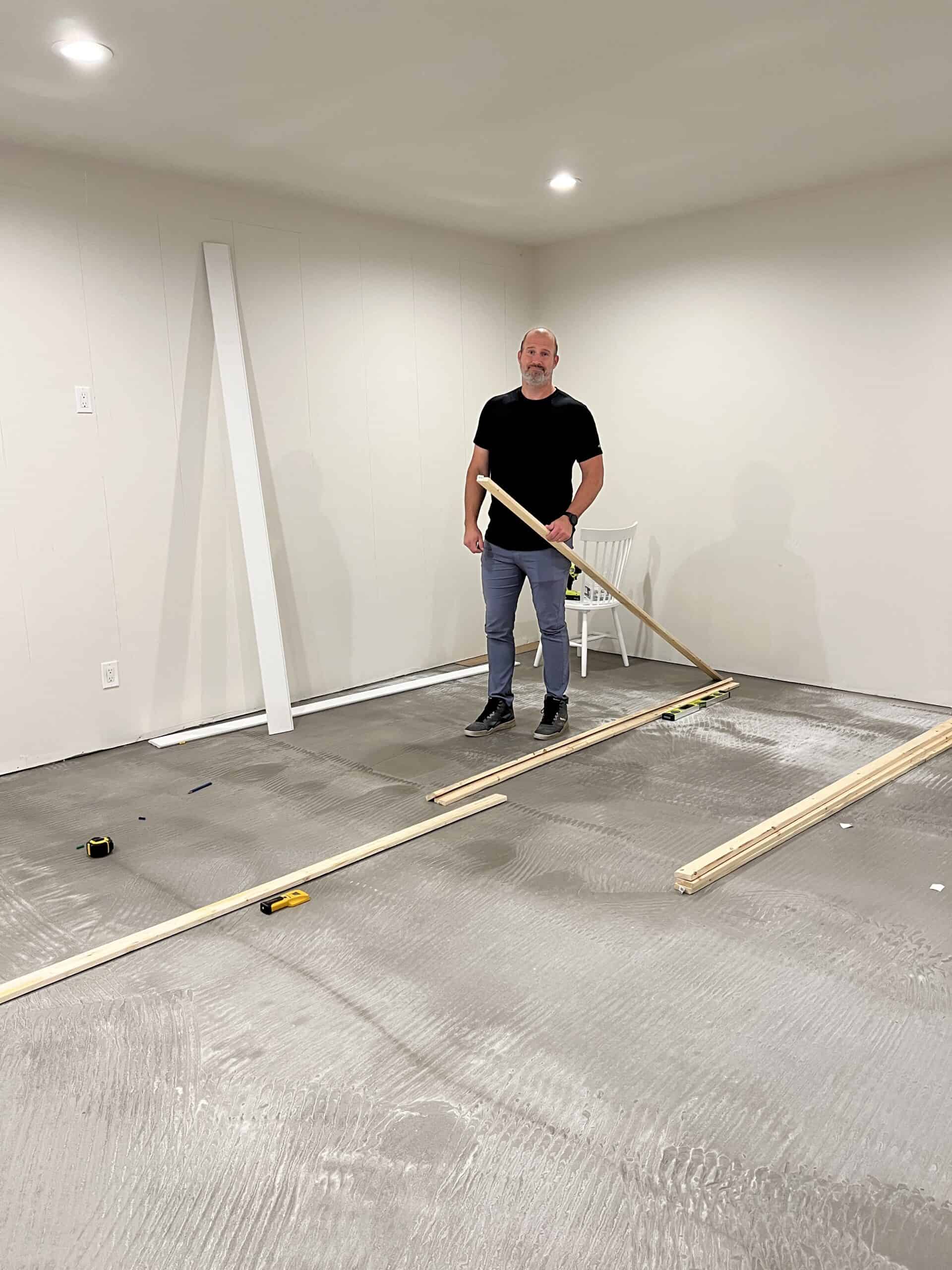 Home Gym Room Makeover - Textured Apartment Home Gym Renovation