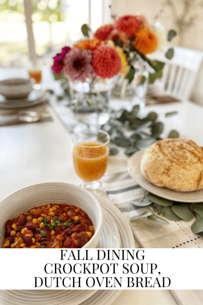 Fall Dining – Crockpot Soup, Dutch Oven Bread • Dreaming of Homemaking