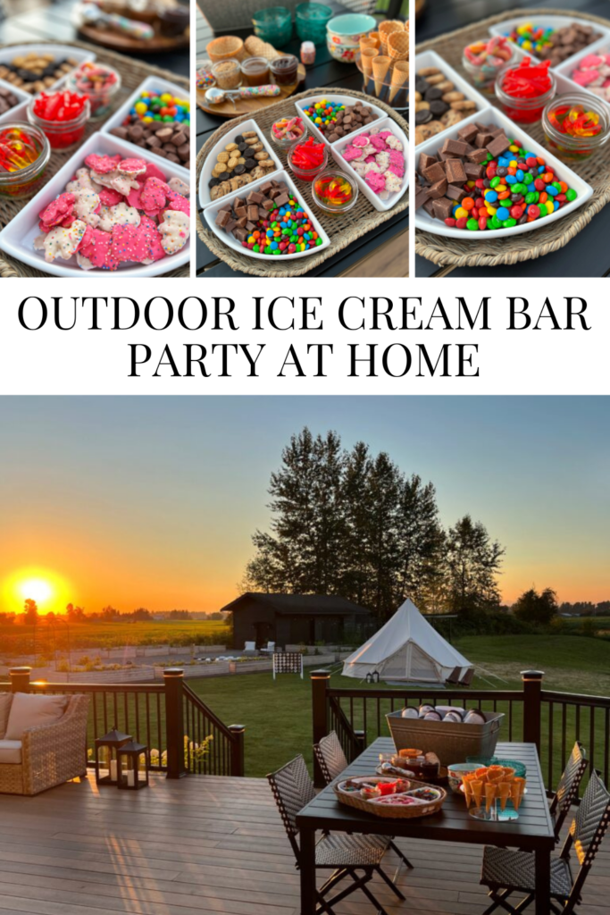 Outdoor Ice Cream Bar - Party at Home • Dreaming of Homemaking