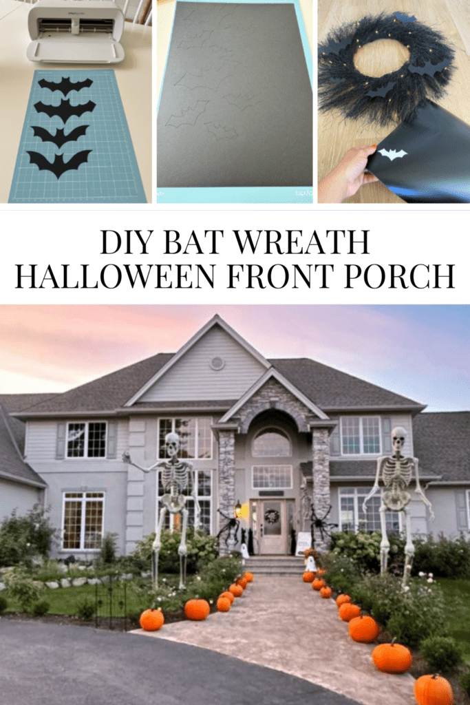 DIY Bat Wreath - Halloween Front Porch • Dreaming of Homemaking